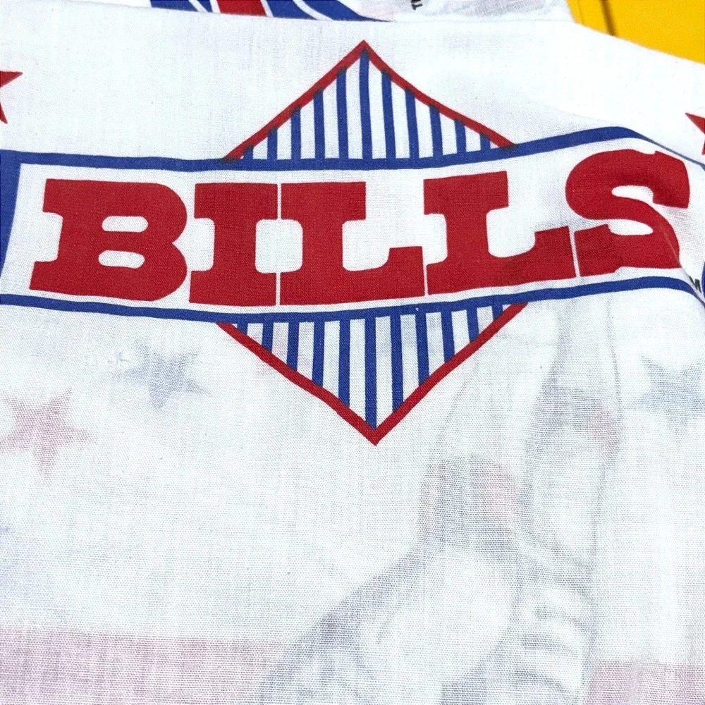 Vintage 1992 Buffalo Bills Jim Kelly NFL Twin Flat/Fitted Sheet
